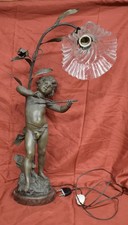 bronze LAMPADA DA TAVOLO CON