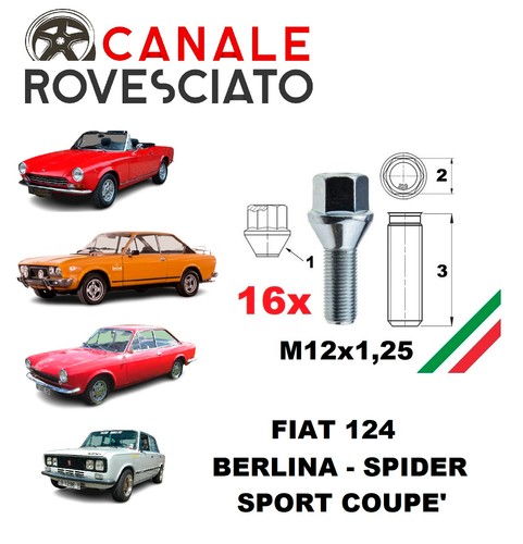 Bulloni ruota fiat 124 - bulloni,