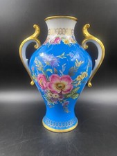 Vaso soprammobile sopra camino Vieux Limoges fiori oro ornamentale