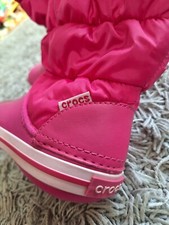 Stivaletti Neve Bambina CROCS Winter Puff Boot SCI Stivali Fucsia 27/28 10 Used