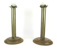 COPPIA LAMPADE DA SCRIVANIA DA TAVOLO ABAT-JOUR VINTAGE DESIGN LAMPADA CH6