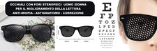 Occhiali con fori stenopeici