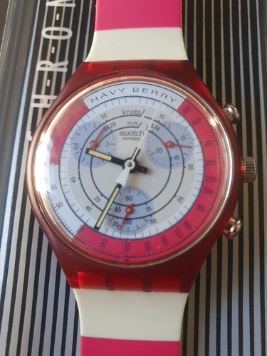 Swatch chrono navy berry - swatch, berry"