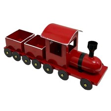 TRENO Trenino natalizio in metallo con 2 contenitori 59x16x14 cm 1GD1