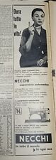 Pubblicita'  Vintage Originale anni '50 MACCHINA DA CUCIRE NECCHI SUPERNOVA