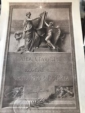 Diploma soldato italiano caduto prima guerra mondiale