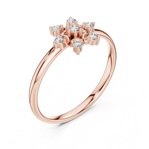 Anello con diamanti naturali