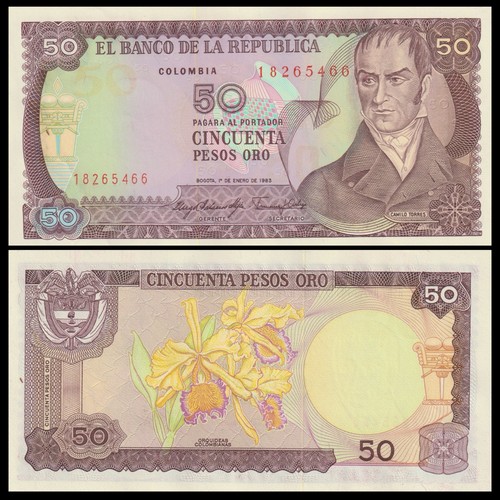 Colombia 50 pesos oro - colombia,
