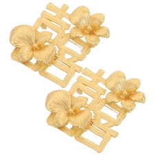  Spilla floreale in oro 2 pezzi - Fermaglio per sciarpa in seta per spose e