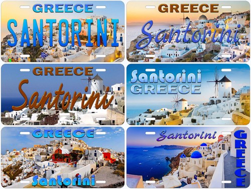 Targa auto santorini grecia - targa,