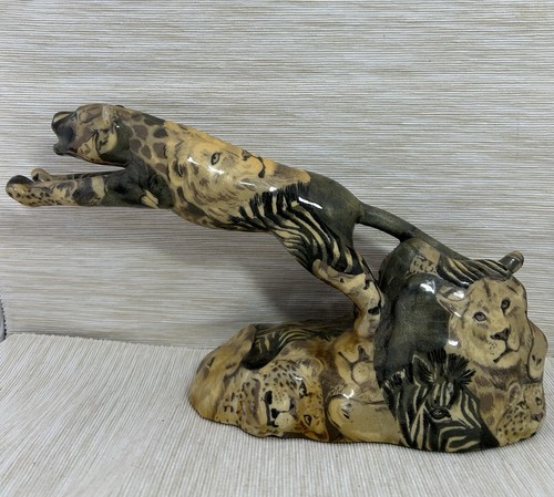 Statuina decoupage leopardo