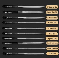 10 pz 3x140mm Set di lime ad