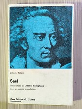 LIBRO VITTORIO ALFIERI - SAUL interpretato da ATTILIO MOMIGLIANO - D'ANNA 1971