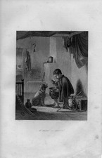 Stampa antica ragazzo che - stampa,