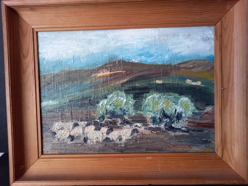 Dipinto olio paesaggio - ad, con