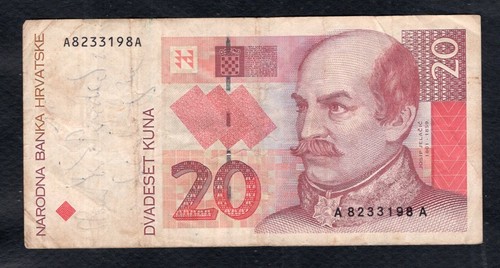 Croatie kuna 1993 etat - croatie, 20