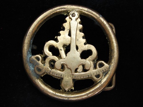 Oi15133 fibbia cintura ottone - fibbia,