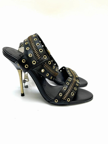 Zara pelle nero - tacco, oro