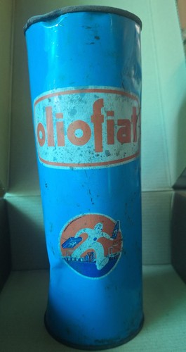 Lattina vintage olio fiat - lattina,