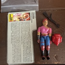 ACTION FIGURE VINTAGE HASBRO 1986 G.I JOE COBRA ZARANA CON ORECCHINO VAR. COMPLETO