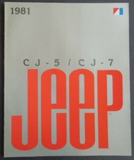 Brochure vendita concessionario Jeep CJ-5 e CJ-7 Renegade Laredo 1981