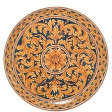 Piatto Decorativo da Parete Muro Piatti Appendere Ceramica di Caltagirone in Blu