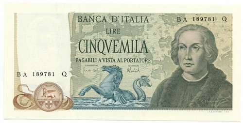 5000 lire cristoforo colombo - cristoforo,