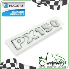 TARGHETTA SCRITTA VESPA PX 150 ADESIVA RESINATA ADESIVO COFANO SCOCCA LATERALE