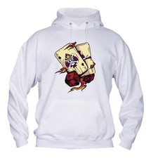 Felpa Uomo & Bambino Cappuccio - poker piece one- Divertente Humor Made in Italy