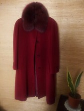 CAPPOTTINO DONNA LANA E CASHMERE ROSSO BORDEAUX COME NUOVO IN ECCELLENTE STATO