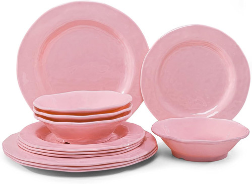 Set piatti rosa - rosa, in