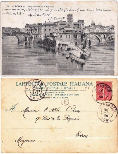 Roma isola tiberina con i - -,