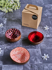 Set Di 3 Ciotole in Cocco Di