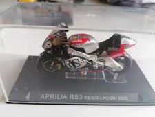 MODELLINO MOTO DIE CAST APRILIA RS3 REGIS LACONI 2002 SCALA 1/24 CON TECA