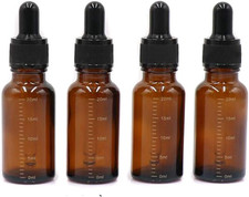 4 Flaconi Vuoti in Vetro