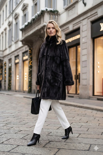 Cappotto pelliccia visone vera