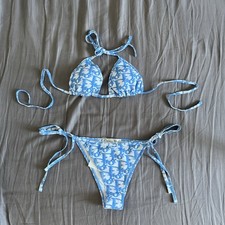 Bikini dior blu monogramma - bikini,