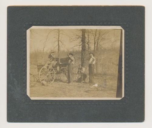 Antica foto montata uomini - , in
