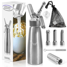 500Ml Sifone Panna Montata, Sifone per Cucina, Dispenser Panna Montata, Con 3 Ug