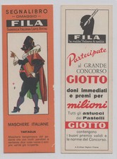 RARO SEGNALIBRO OMAGGIO FILA MASCHERE ITALIANE TARTAGLIA GIOTTO TESTINA NERA