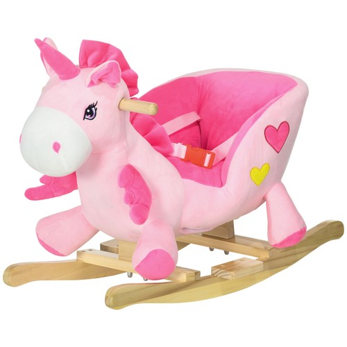 Homcom unicorno dondolo - a, con