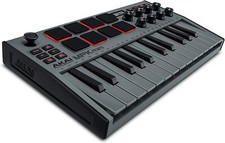 AKAI MPK MINI MK3 GREY TASTIERA MIDI USB 25 TASTI CON DISPLAY PAD E KNOB GRIGIO