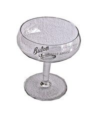 BUTON ROSSO ANTICO 4 BICCHIERI COPPE PUBBLICITARI VERMUT ANNI 60