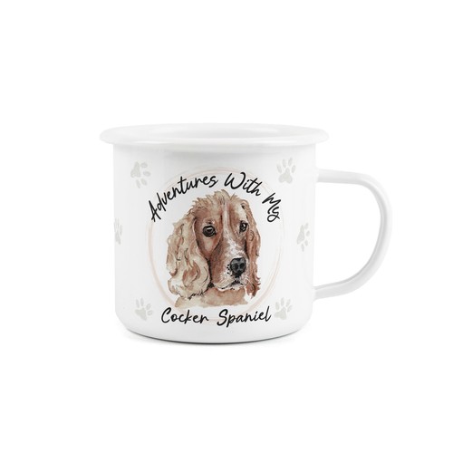 Tazza smaltata cocker spaniel - tazza,