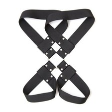 Set costrittivo long arms restraint black cavigliere manette bondage sexy nero f