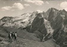1951 MARMOLADA Versante Nord panorama montagna Alpinisti Trento Cartolina