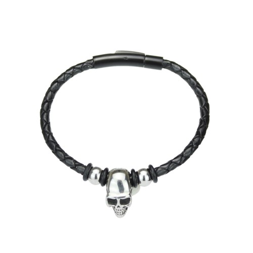 Bracciale pelle con - bracciale,