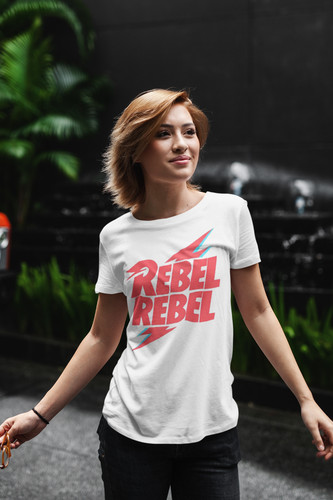 Shirt david bowie rebel - t-shirt,