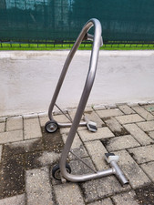 ALZA MOTO Posteriore Alzaruota Cavalletto Acciaio Inox Sollevatore Regolabile