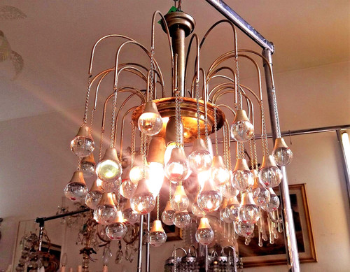 Lampadario sfere cristallo